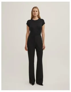 Witchery Slim Flare Pant in Black