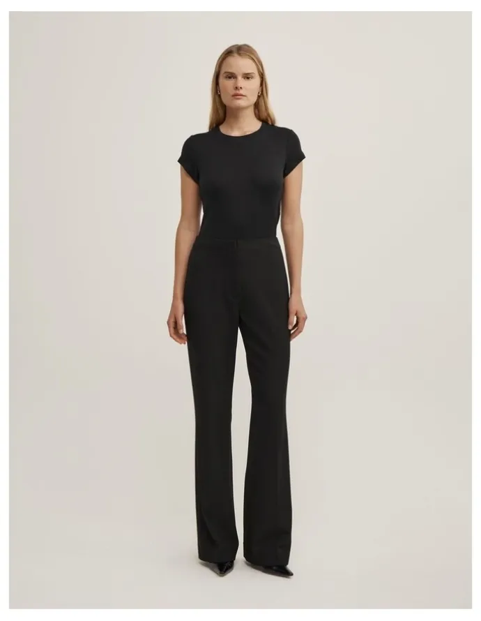 Witchery Slim Flare Pant in Black