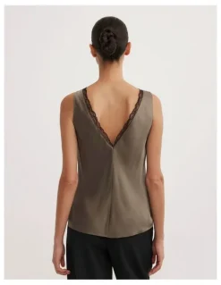 Witchery Trim Detail Camisole in Deep Sage