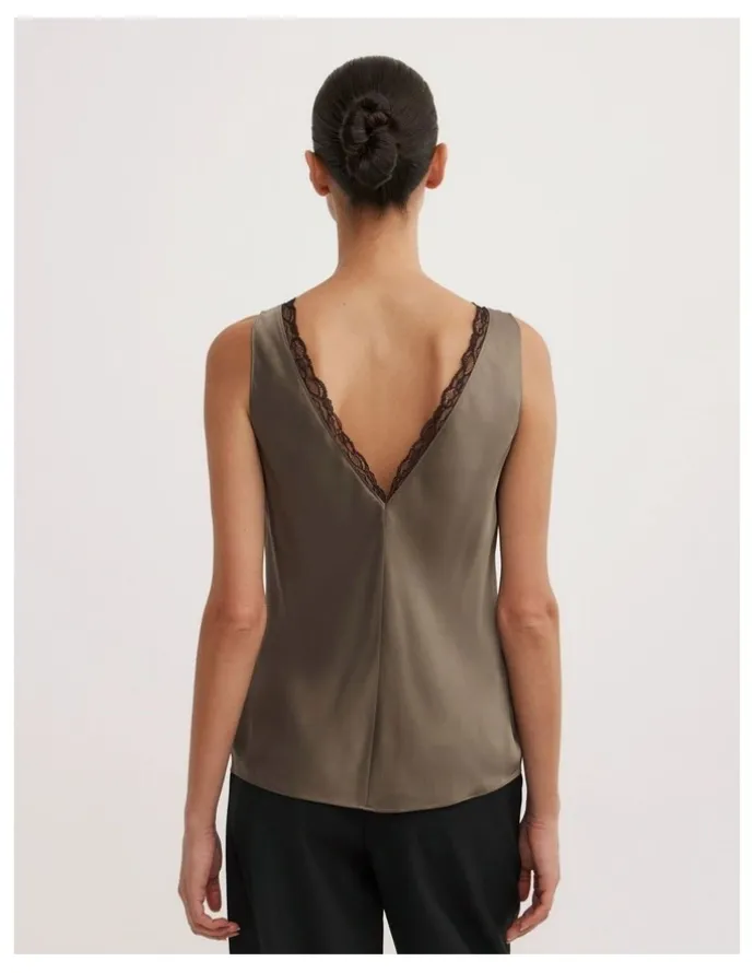 Witchery Trim Detail Camisole in Deep Sage