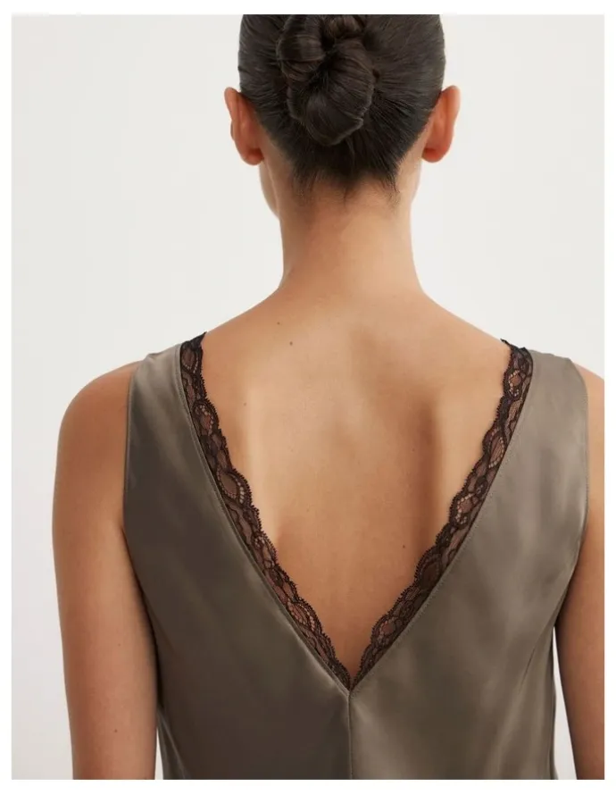 Witchery Trim Detail Camisole in Deep Sage