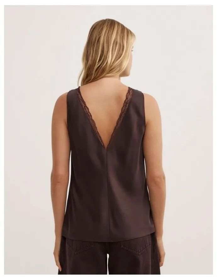 Witchery Trim Detail Camisole in Espresso