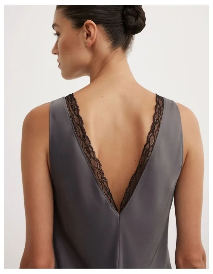 Witchery Trim Detail Camisole in Charcoal
