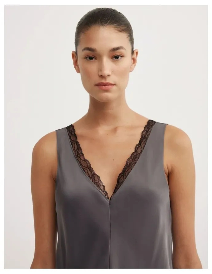 Witchery Trim Detail Camisole in Charcoal