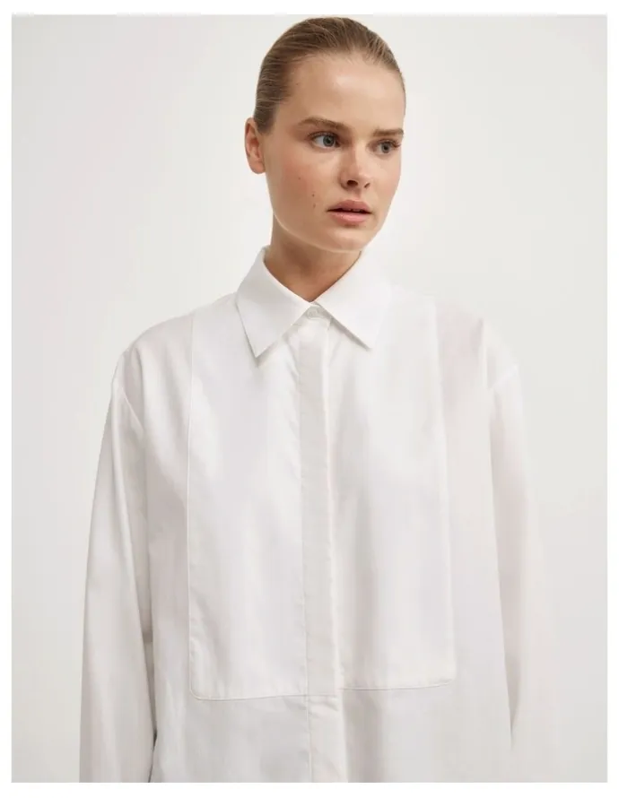 Witchery Tuxedo Shirt in Fresh White