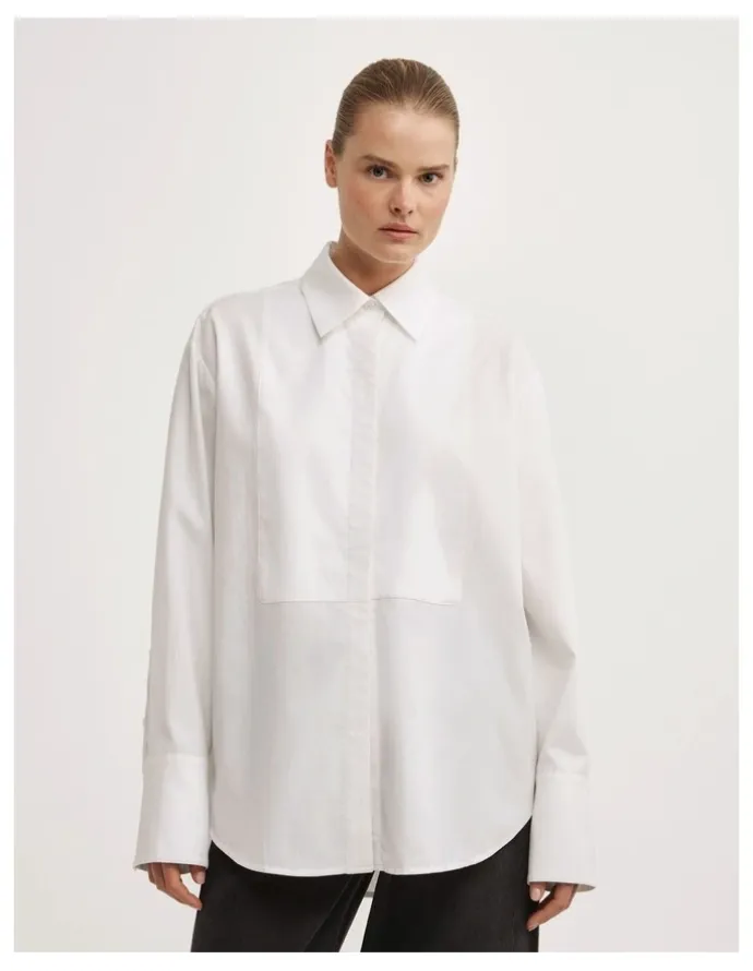 Witchery Tuxedo Shirt in Fresh White