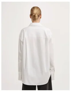 Witchery Tuxedo Shirt in Fresh White
