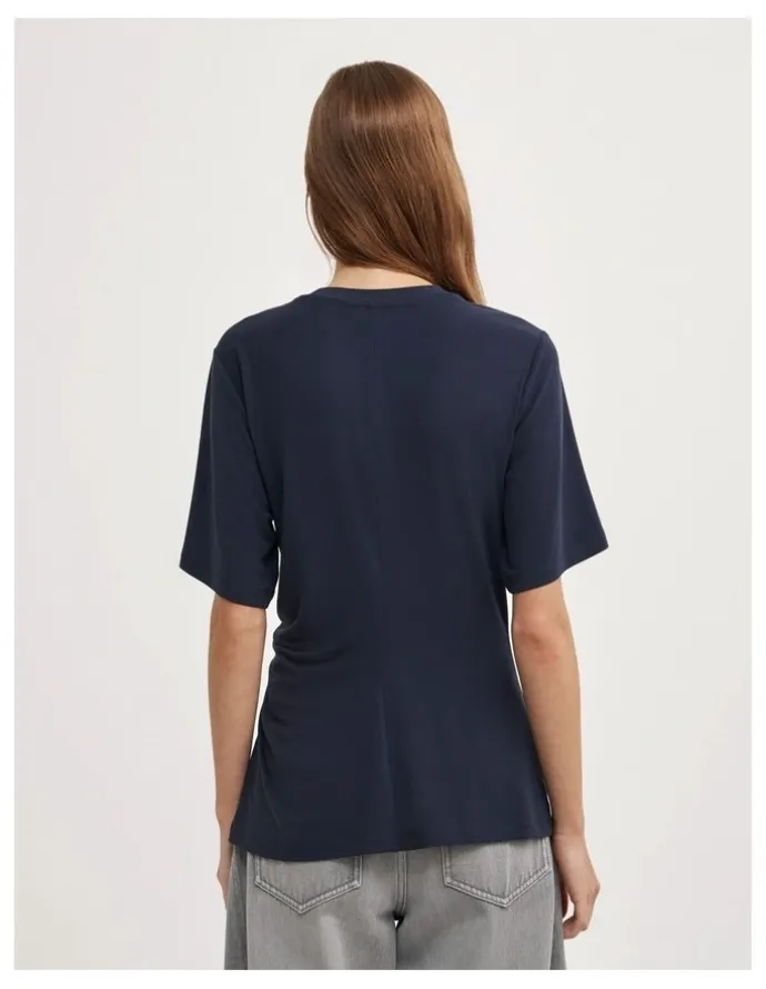 Witchery Twist Detail T-shirt in Navy