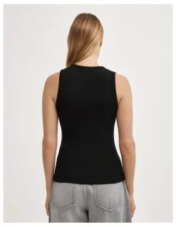 Witchery U-neck Tank Top in Black