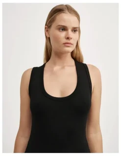 Witchery U-neck Tank Top in Black