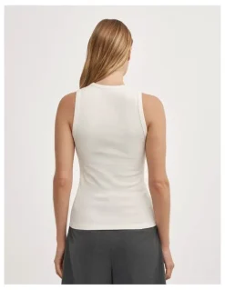Witchery U-neck Tank Top in Fresh White