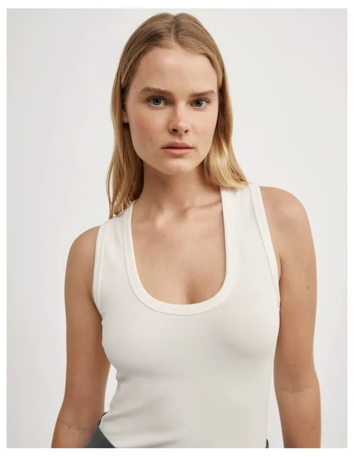 Witchery U-neck Tank Top in Fresh White