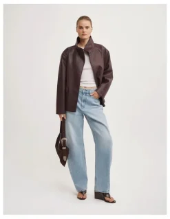 Witchery Barrel Leg Jeans in Vintage Wash Denim