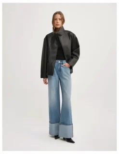 Witchery Cuff Detail Jeans in Vintage Sky Wash