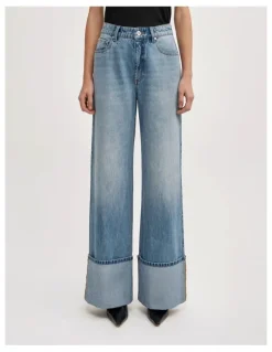 Witchery Cuff Detail Jeans in Vintage Sky Wash