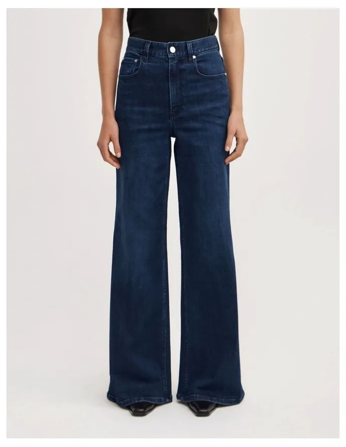 Witchery Palazzo Denim Jeans in Dark Ink