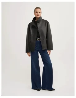 Witchery Palazzo Denim Jeans in Dark Ink