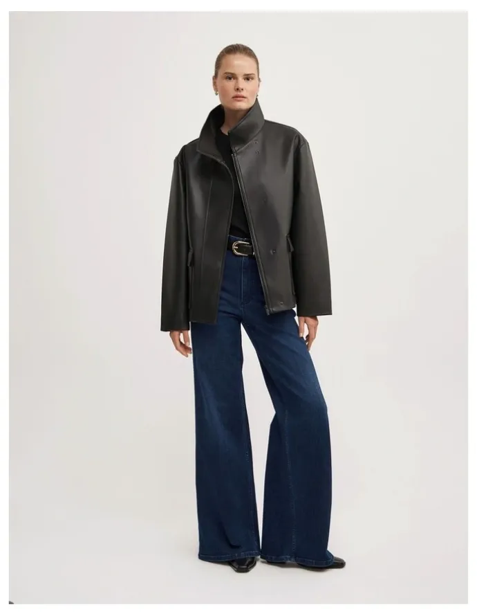 Witchery Palazzo Denim Jeans in Dark Ink