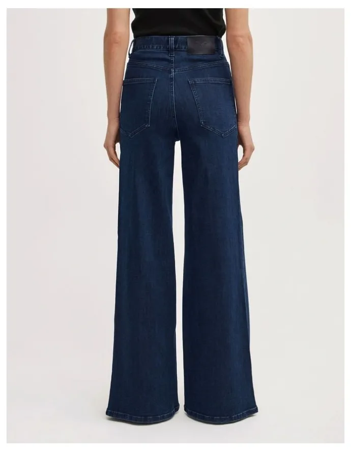 Witchery Palazzo Denim Jeans in Dark Ink