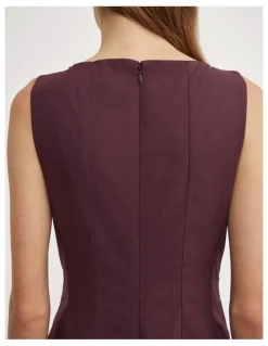 Witchery Panelled Midi Dress in Plum