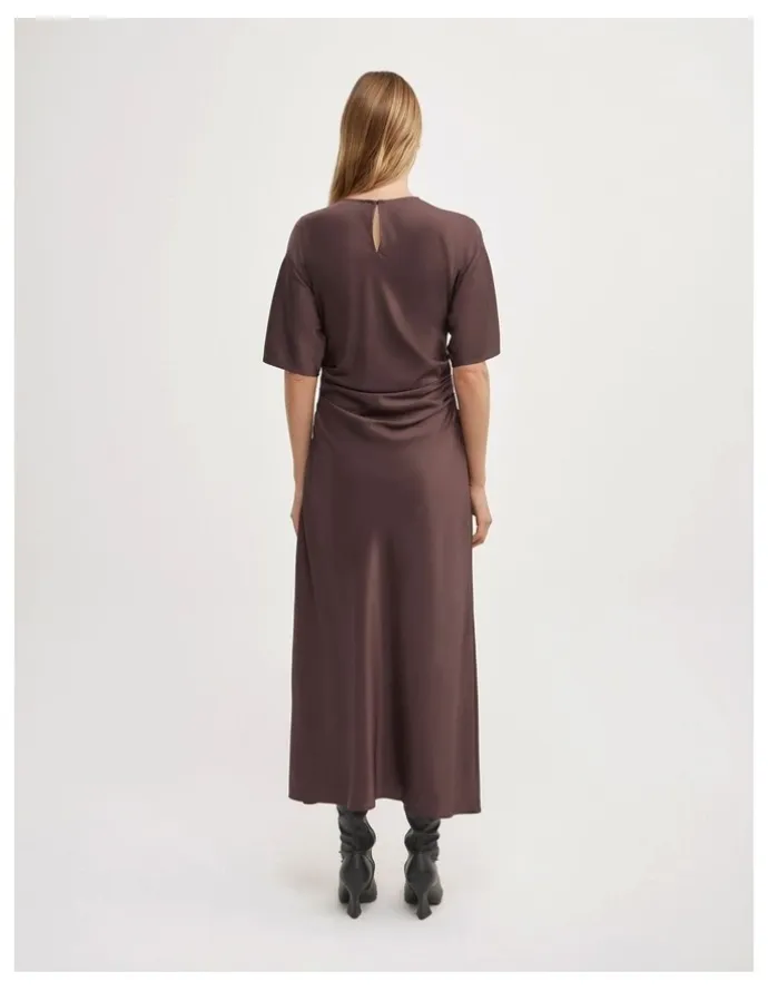 Witchery Tuck Waist Dress in Espresso