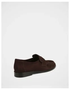 Wittner Adriel Suede Leather Loafer in Chocolate