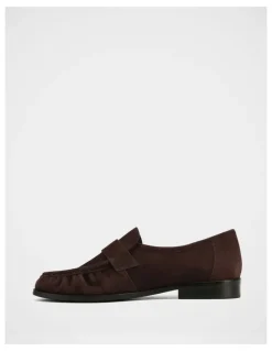 Wittner Adriel Suede Leather Loafer in Chocolate