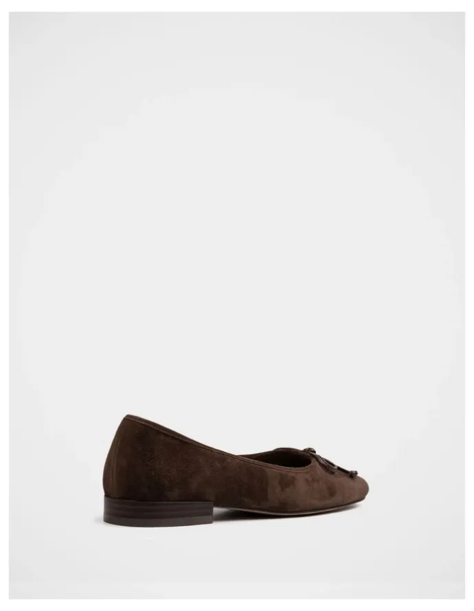 Wittner Armenia Suede Leather Ballet Flat in Chocolate