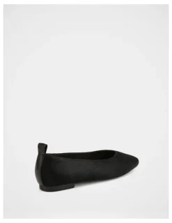 Wittner Belinda Hair-on Leather Ballet Flat in Black
