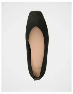 Wittner Belinda Hair-on Leather Ballet Flat in Black