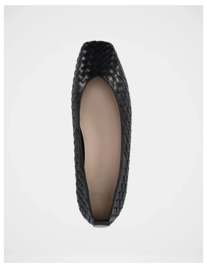 Wittner Berty Leather Ballet Flat in Black