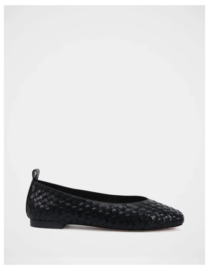 Wittner Berty Leather Ballet Flat in Black