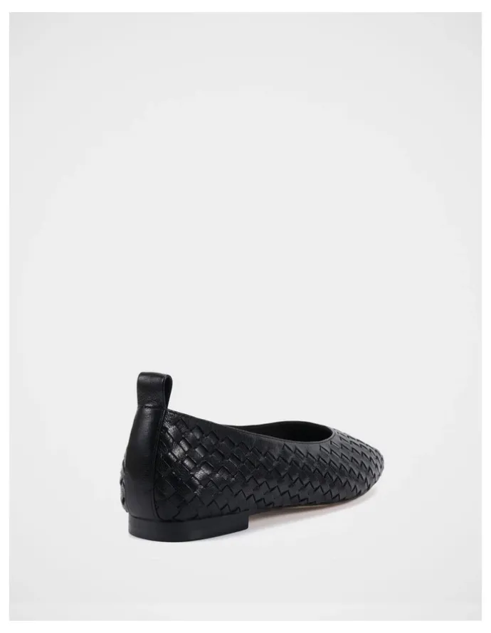 Wittner Berty Leather Ballet Flat in Black