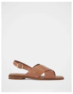 Wittner Deon Leather Sandal in Dark Cognac