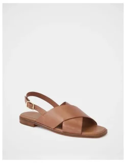 Wittner Deon Leather Sandal in Dark Cognac