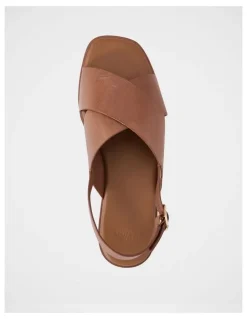 Wittner Deon Leather Sandal in Dark Cognac