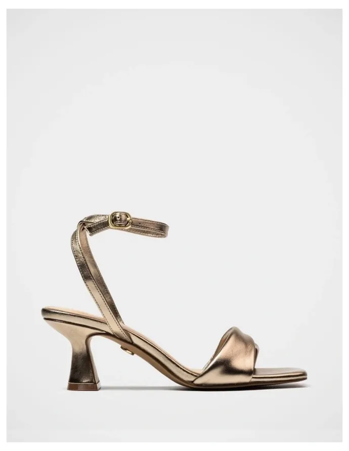 Wittner Martina Flared Heel Sandal in Champagne