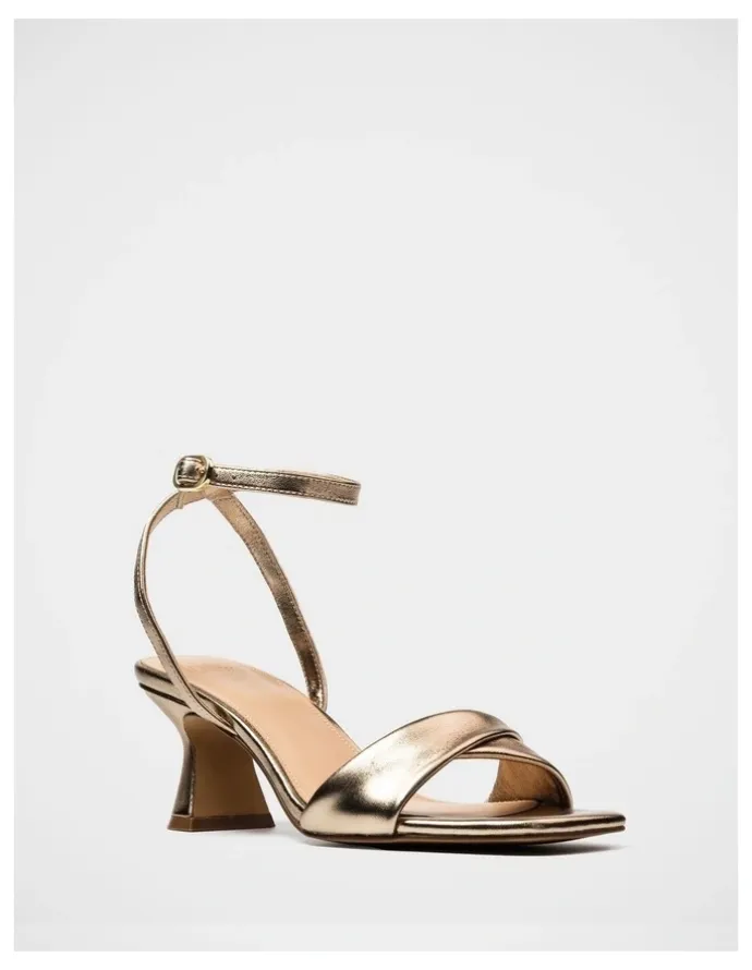 Wittner Martina Flared Heel Sandal in Champagne
