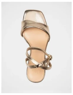 Wittner Martina Flared Heel Sandal in Champagne