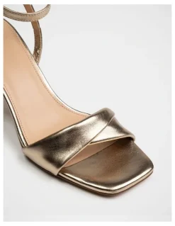 Wittner Martina Flared Heel Sandal in Champagne