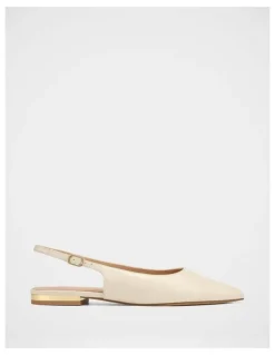 Wittner Mary Hi Shine Leather Slingback in Ivory
