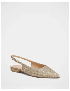 Wittner Mary Metallic Lurex Slingback in Gold