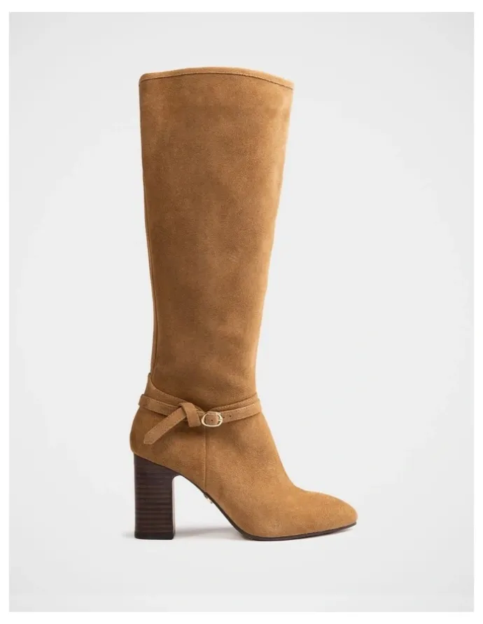 Wittner Presley Suede Leather Knee High Boot in Nutmeg