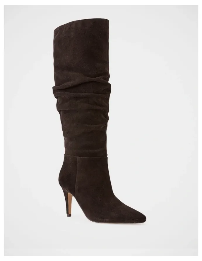 Wittner Romayn Suede Leather Knee High Boot in Ebony