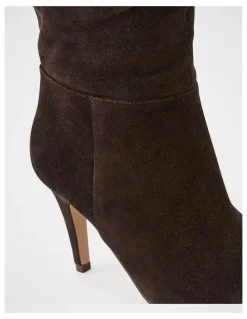 Wittner Romayn Suede Leather Knee High Boot in Ebony