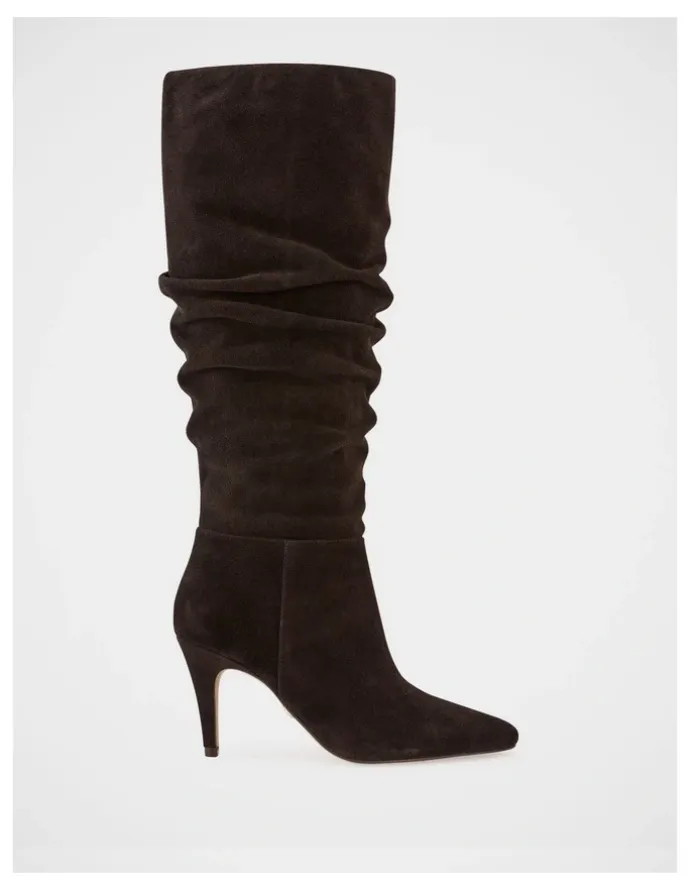 Wittner Romayn Suede Leather Knee High Boot in Ebony