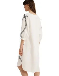 Yarra Trail Fiesta Dress in Ecru
