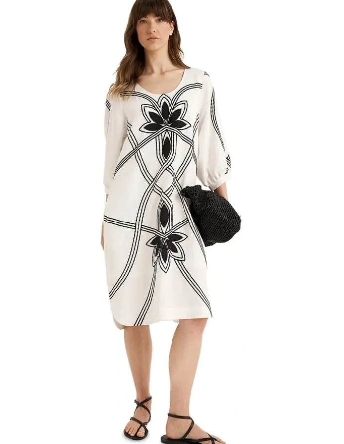 Yarra Trail Fiesta Dress in Ecru