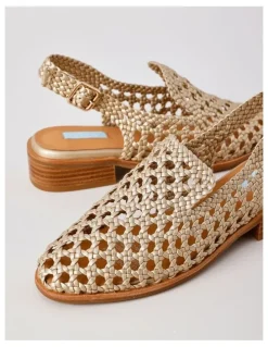 Zazou Aria Flat Shoes in Gold