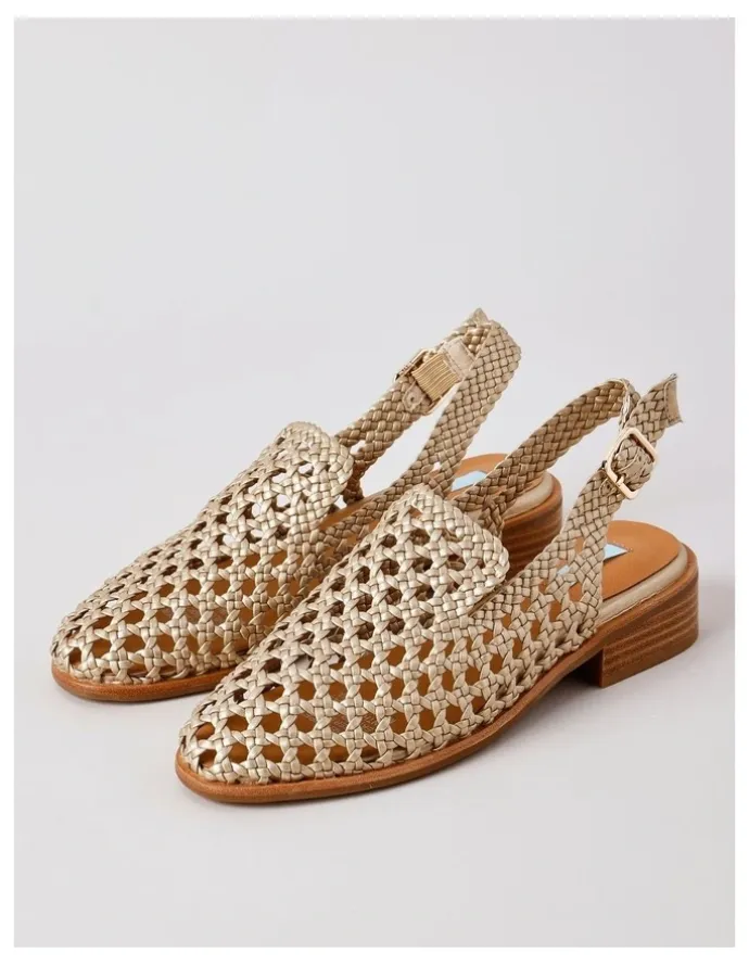 Zazou Aria Flat Shoes in Gold